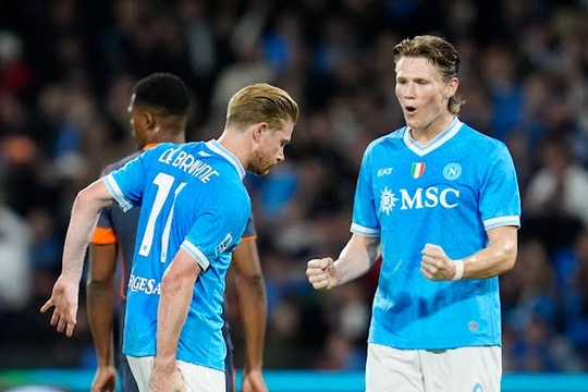 Napoli thắng Inter 3-1: De Bruyne, McTominay ghi dấu ấn