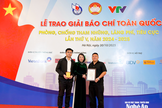 Báo và phát thanh, truyền hình Nghệ An đoạt Giải báo chí toàn quốc phòng chống lãng phí, tiêu cực lần thứ V