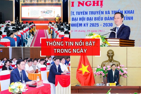 Nghệ An: Thông tin nổi bật ngày 30/10