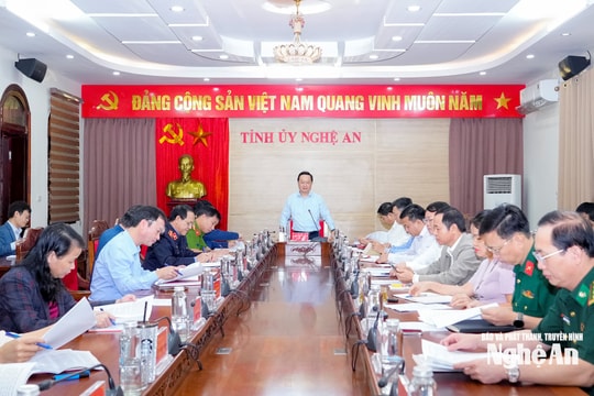 Thường trực Tỉnh ủy Nghệ An giao ban với các cơ quan khối Nội chính