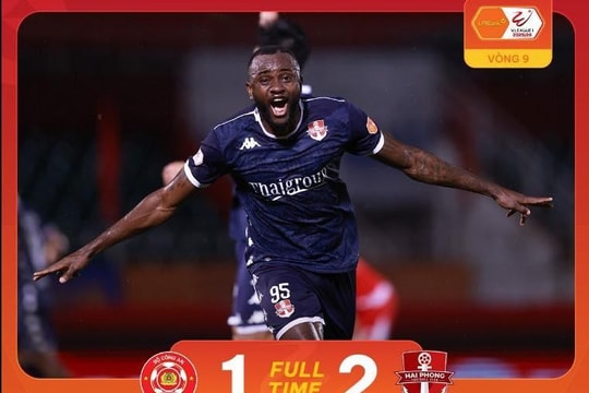 Hải Phòng thắng CA TP.HCM 2-1, bứt lên top 3 V-League