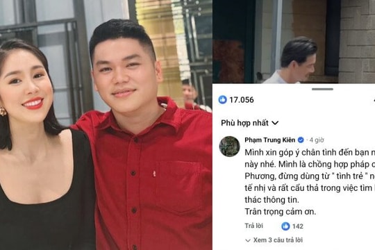 Chồng Lê Phương lên tiếng khi bị gọi là 'tình trẻ'