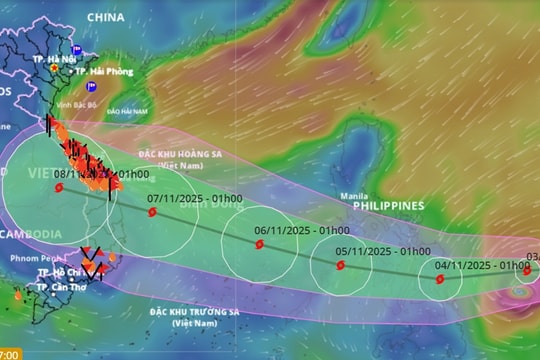Tin mới nhất về bão Kalmaegi: Di chuyển nhanh, ngày 7/11 có thể vào miền Trung