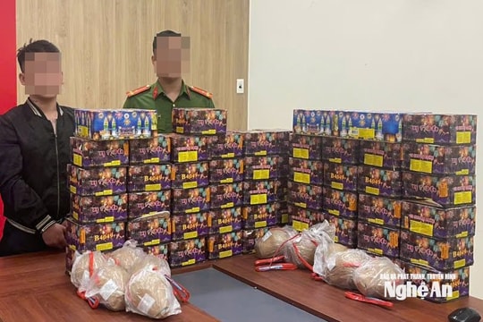 Bắt giữ đối tượng mang tiền án ma túy, buôn hơn 1 tạ pháo nổ