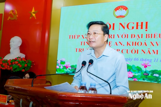 Chủ tịch UBND tỉnh Nghệ An Lê Hồng Vinh tiếp xúc cử tri xã Anh Sơn