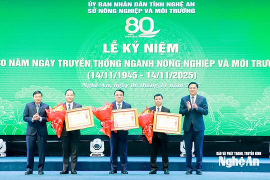 Nghệ An trọng thể kỷ niệm 80 năm ngày truyền thống ngành Nông nghiệp và Môi trường (14/11/1945 - 14/11/2025)