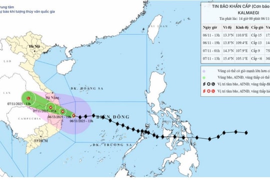 Trực tiếp bão số 13 tối nay 6/11: Đã đổ bộ đất liền các tỉnh Đắk Lắk – Gia Lai