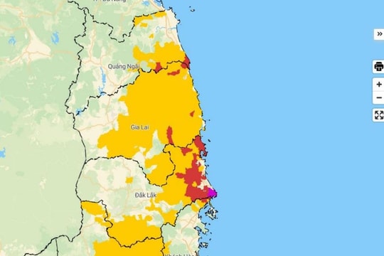 Bão số 13 tối nay 6/11 gây mưa cực lớn từ Quảng Ngãi đến Lâm Đồng