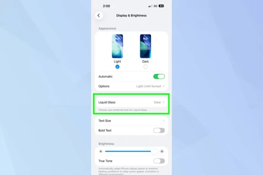 iOS 26.1: Apple cho phép tùy chỉnh độ trong suốt Liquid Glass