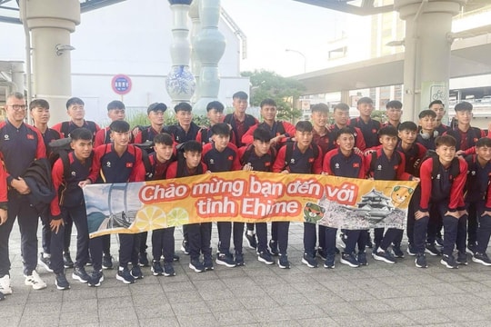 U17 Việt Nam đến Ehime, sẵn sàng cho 3 trận tập huấn
