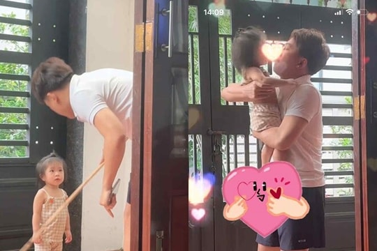 Châu Khải Phong dùng roi dạy con gái, phản ứng của bé gây chú ý