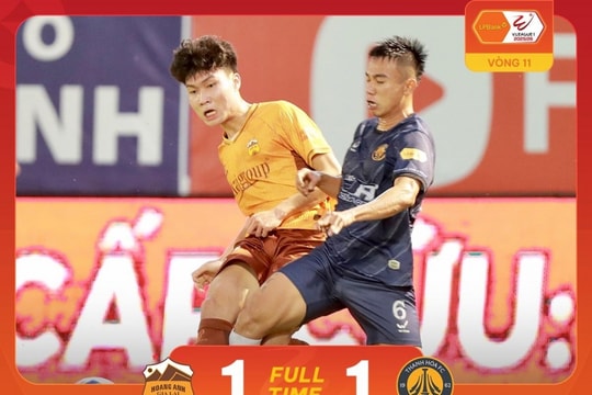 HAGL hòa Thanh Hóa 1-1, bàn gỡ 90+8 cứu chủ nhà Pleiku