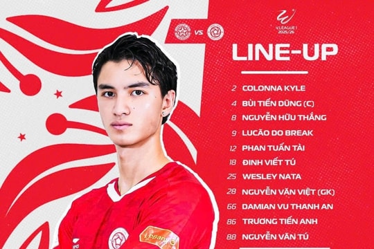 Damian Vũ Thanh An lần đầu đá chính ở V.League vòng 11