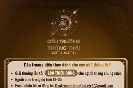 VTV3 ra mắt gameshow Đấu trường thông thái, giải thưởng 200 triệu
