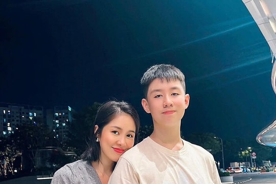 Lê Phương về quê: Con trai 13 tuổi cao vượt 1m8 gây chú ý