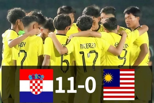 U16 Malaysia thua Croatia 0-11 trước ngày gặp U17 Việt Nam