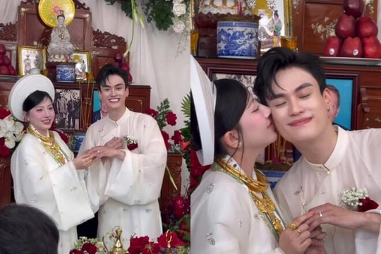 MC Đại An gây chú ý với phong cách trang điểm trong đám cưới