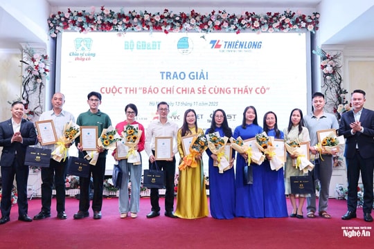 Báo và phát thanh, truyền hình Nghệ An đoạt giải Nhất cuộc thi 'Báo chí Chia sẻ cùng thầy cô 2025'