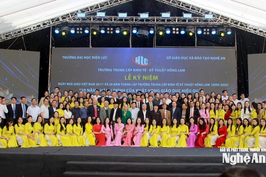 Trường Trung cấp Kinh tế – Kỹ thuật Hồng Lam tổ chức lễ kỷ niệm 20 năm thành lập