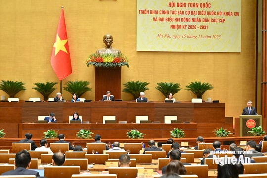 Hội nghị toàn quốc triển khai công tác bầu cử đại biểu Quốc hội khoá XVI và đại biểu HĐND các cấp nhiệm kỳ 2026 – 2031