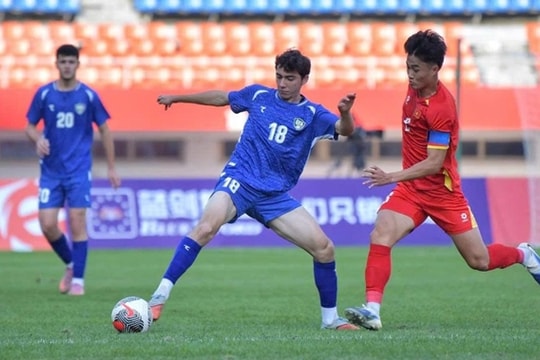 U22 Việt Nam thua 0-1 U22 Uzbekistan tại Panda Cup 2025