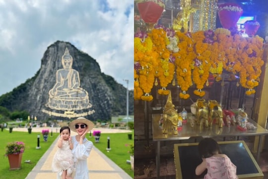 Kha Ly, Thanh Duy đưa con gái 1 tuổi sang Thái Lan trả lễ