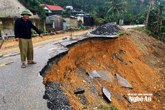 Cấm phương tiện lưu thông trên Quốc lộ 46C do sạt lở nghiêm trọng
