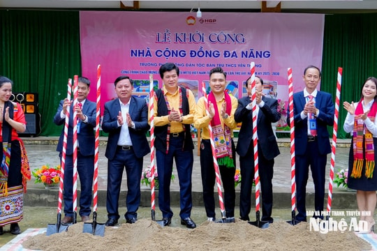 Khởi công công trình nhà cộng đồng đa năng Trường Phổ thông DTBT THCS Yên Thắng