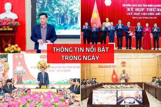Nghệ An: Thông tin nổi bật ngày 18/11