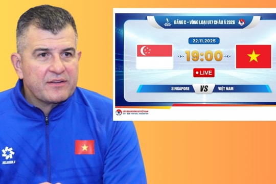 Link xem trực tiếp U17 Việt Nam vs U17 Singapore 19h hôm nay 22/11/2025