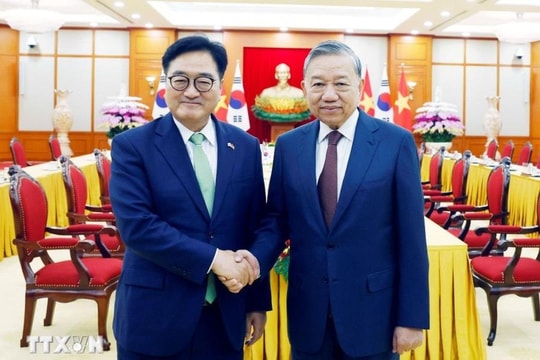 Tổng Bí thư Tô Lâm hội kiến với Chủ tịch Quốc hội Hàn Quốc