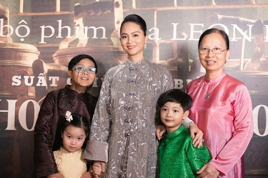 Đỗ Thị Hải Yến tái xuất điện ảnh, rạng rỡ bên 3 con