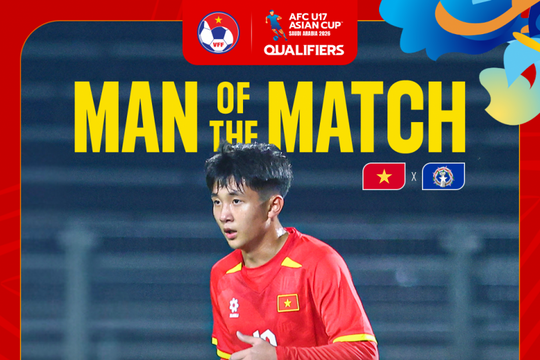 U17 Việt Nam thắng 14-0, Trần Mạnh Quân được AFC vinh danh