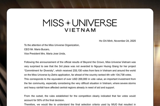 Miss Universe Vietnam yêu cầu làm rõ kết quả của Hương Giang