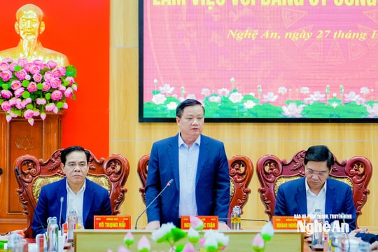 Thường trực Tỉnh uỷ làm việc với Đảng uỷ Công an tỉnh