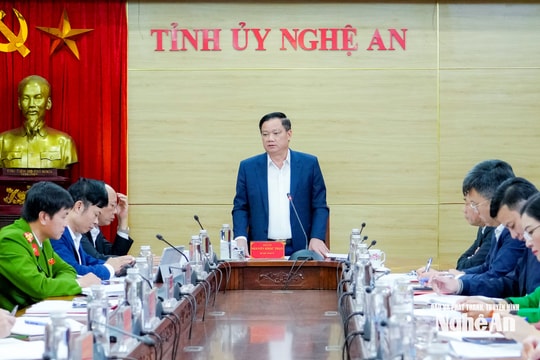 Thường trực Tỉnh ủy Nghệ An giao ban với các cơ quan khối Nội chính