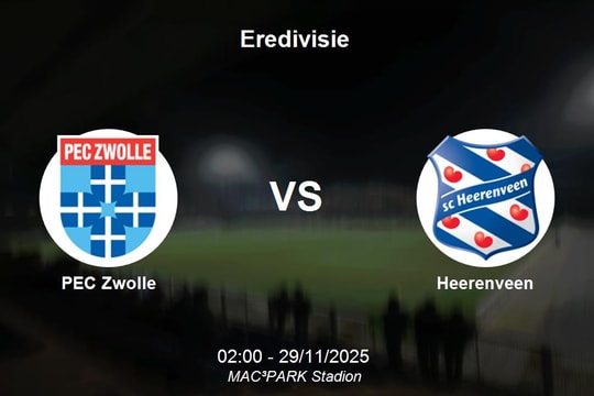 Nhận định PEC Zwolle vs Heerenveen - Eredivisie 2025/26
