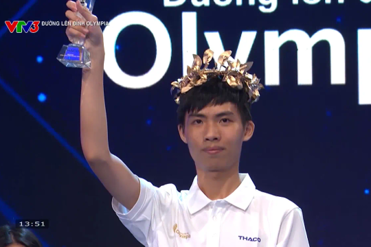 Nam sinh Hải Phòng Nguyễn Đức Anh giành vòng nguyệt quế Olympia