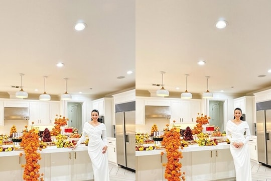 Phạm Hương hé lộ tiệc Lễ Tạ ơn tại biệt thự 1000m² ở Mỹ