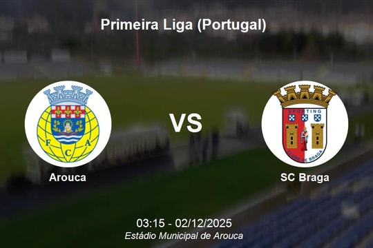 Nhận định Arouca vs SC Braga: Chênh lệch phong độ, khó cho chủ nhà