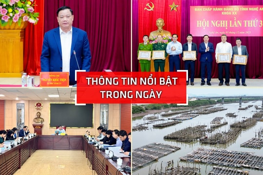 Nghệ An: Thông tin nổi bật ngày 3/12