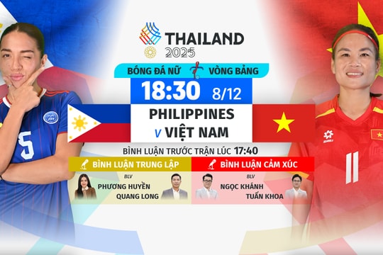 VTV7 trực tiếp ĐT nữ Việt Nam vs Philippines SEA Game 33 2025 hôm nay 8/12/2025