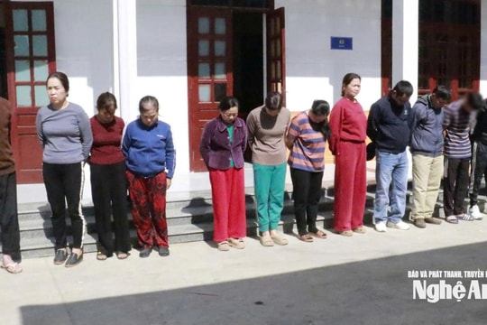 Công an Nghệ An triệt xóa ổ nhóm đánh bạc trong rừng với nhiều đối tượng có tiền án