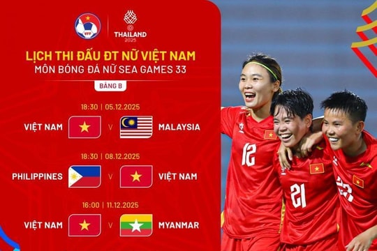 SEA Games 33 hôm nay 5/12: Việt Nam gặp Malaysia 18h30