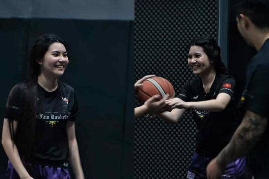 Hạt Dẻ nhà Quyền Linh gây chú ý với vẻ đẹp mộc trên sân bóng