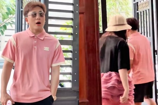 Châu Khải Phong mặc đồ đôi màu hồng, thay đổi vì gia đình