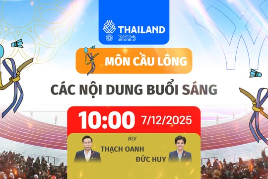 Link xem trực tiếp cầu lông SEA Game 33 hôm nay 7/12/2025