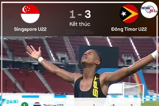 Đông Timor thắng Singapore 3-1, U22 Việt Nam sáng cửa