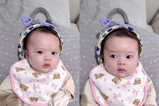 Con gái 1 tháng tuổi của Phương Lê và Vũ Luân gây chú ý