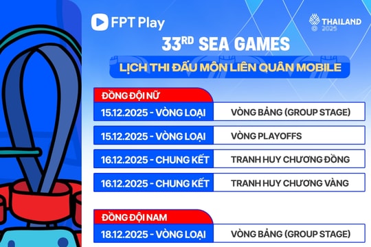 Liên Quân mobile: Lịch thi đấu và link xem trực tiếp SEA Games 33